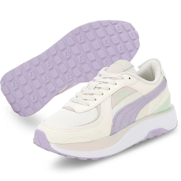 Puma Cruise Rider NU Satin Sneaker,
White + Pristine, Size US 5.5/EU 36.5, NIB - Picture 7 of 15